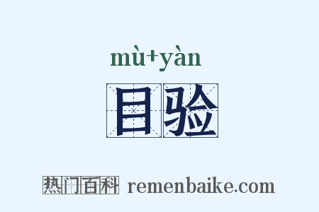 目验是什么意思的图片